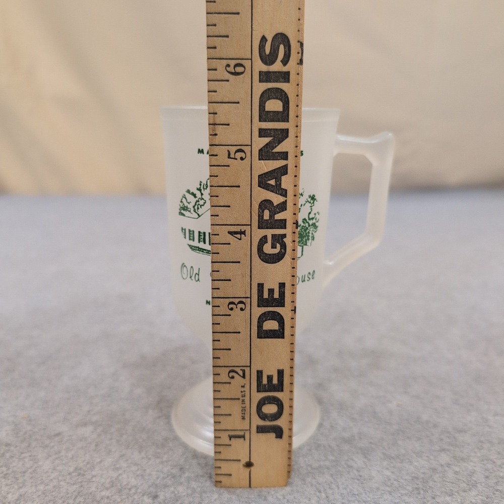 Mary Mahoney's Old French House Biloxi MS Frosted Glass Footed Mug Souvenir - Picture 2 of 5